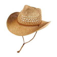 Women's Western Straw Cowboy Hats Men's Straw Cowgirl Hat Wide with Shapeable...