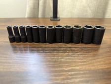Snap On IMTMMS 1/4” Drive 6 Point Semi Deep Impact Socket Set 5-15 (12 Pieces)