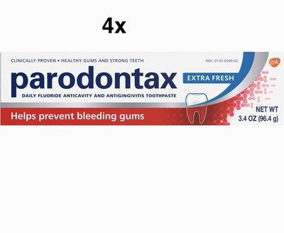 parodontax Extra Fresh Fluoride Toothpaste 4 Pack (3.4 oz Each)