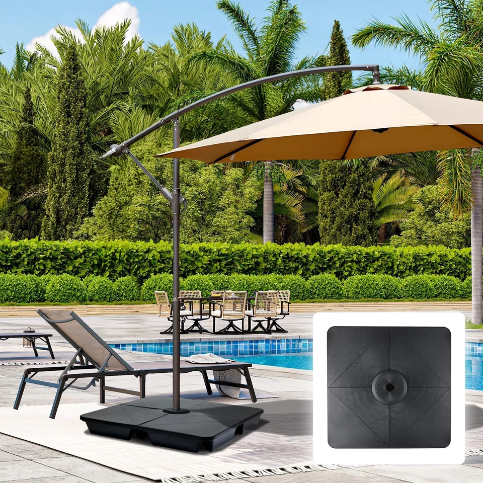 Aoodor 4件装重型悬臂偏移露台伞底座支架方板 — 第 2/4 张图片