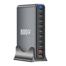 800W GaN3 Fast Charging Station 10 Port USB C USB a Multi Device