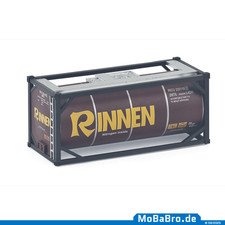 Brauner 20ft Tank-Container "Rinnen" in 1:87 (H0)