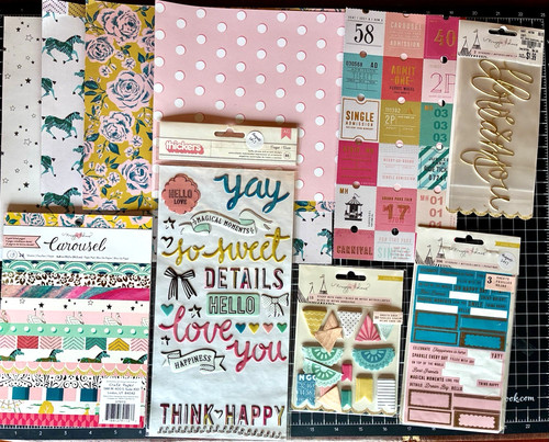 Maggie Holmes CAROUSEL Stickers, 6x8 Paper Pad, Thickers, Sticky Notes USED