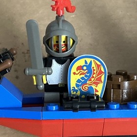 LEGO Castle Black Knights Boat 1547 Vintage Dragon Knights No Instructions