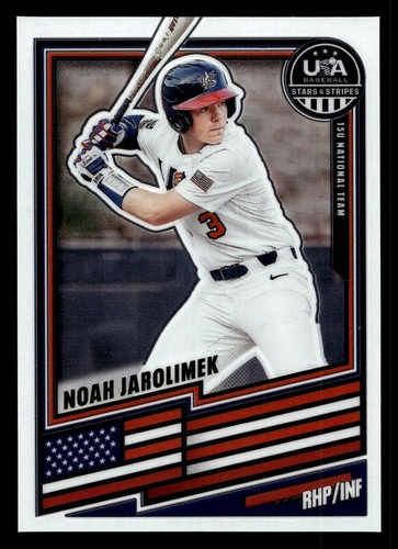 2026 Panini Stars & Stripes Prizm USA Baseball #25 Noah Jarolimek | Ba