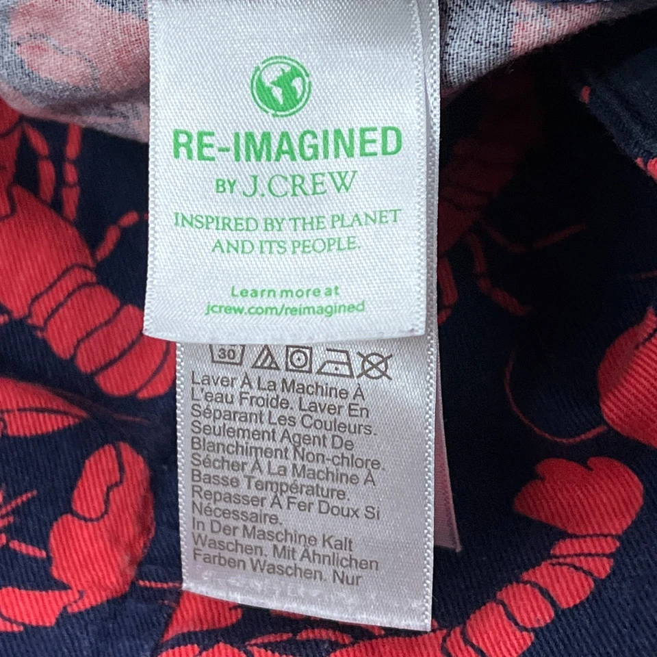 Pantalones Cortos Chinos Clásicos J Crew Lobster Para Mujer 10 Estampado Azul/Rojo Playa 5" Entrepierna Foto 4 de 4