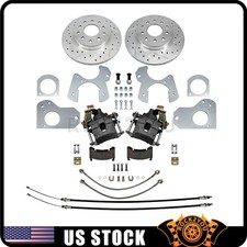 10 Bolt Rear Disc Brake Conversion Kit Drilled Rotor For G Body Camaro 1978-1988