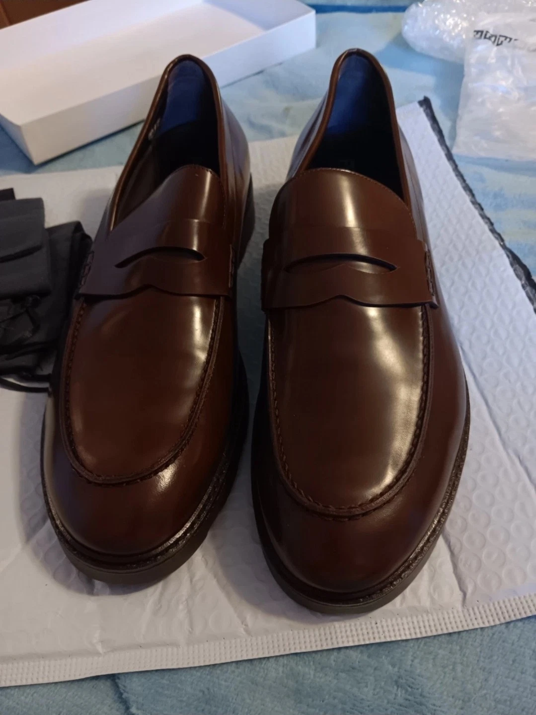 Fendi — FENDI Loafers Brown Leather Men Trafalgar Size 13 US 100% Authentic & New