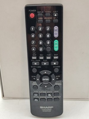 ORIGINAL-GENUINE-SHARP-GA480WJSB-LCDTV/DVD-REMOTE CONTROL-TESTED-NEW BATTERIES 