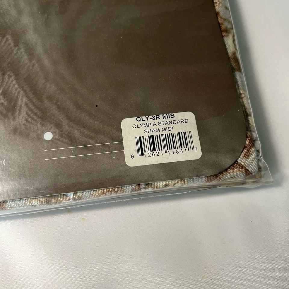 NEW Peacock Alley 100% Linen Standard Sham Olympia Brown blue Shaw Mist 20"x 26" - Image 2 of 4