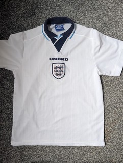 Rare Original England Euro 96 Home Shirt MEDIUM UMBRO