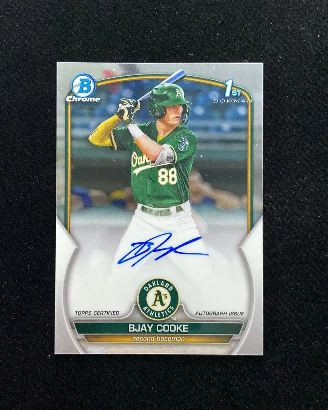 2023 Topps Bowman Chrome Auto Bjay Cooke #CPA-BCE 1st Athletics 999