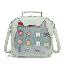 Cat Ita Bag Crossbody Bag Shoulder Bag Backpack Satchel Kawaii Purse with Pin...