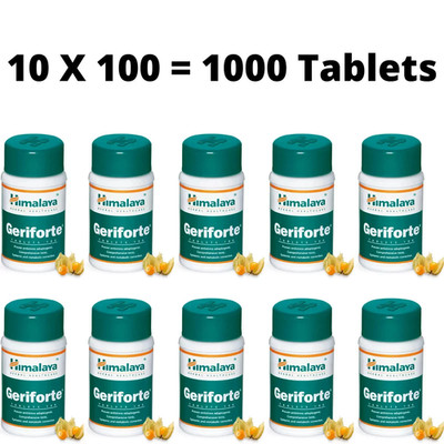 10× Himalaya Geriforte 1000 Tablets   Antistress Formula with Antioxidants