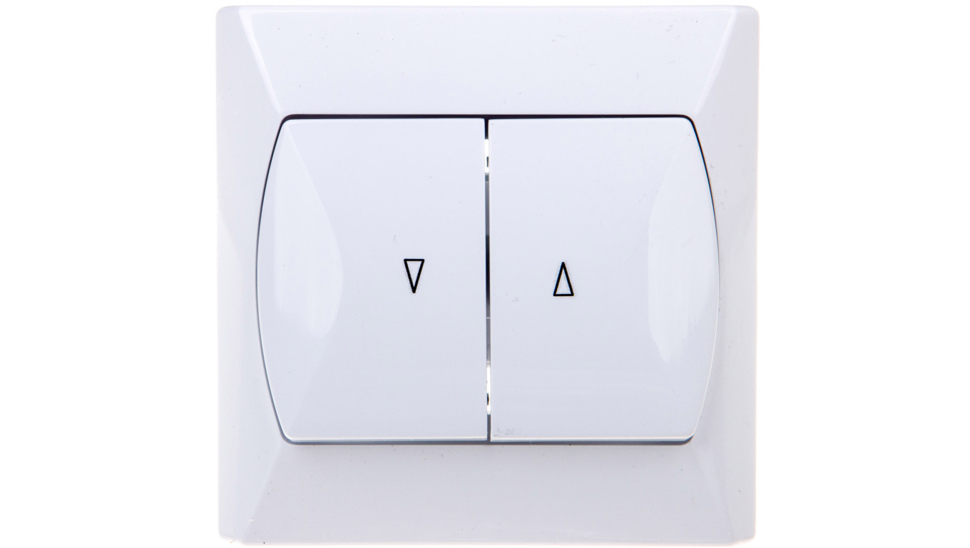 AKCENT White shutter switch ŁP-7A / 00