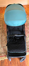 Graco Single Folding Pushchair Stroller, Black with Blue Hood