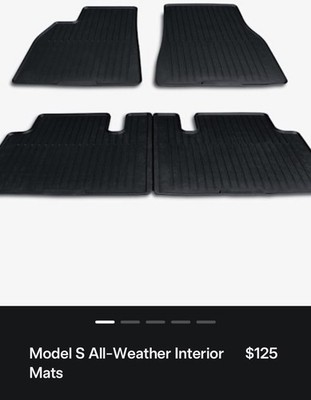 Tesla Model S Plaid All-Weather Rubber Floor Mats   Factory Sealed, OEM US Made!