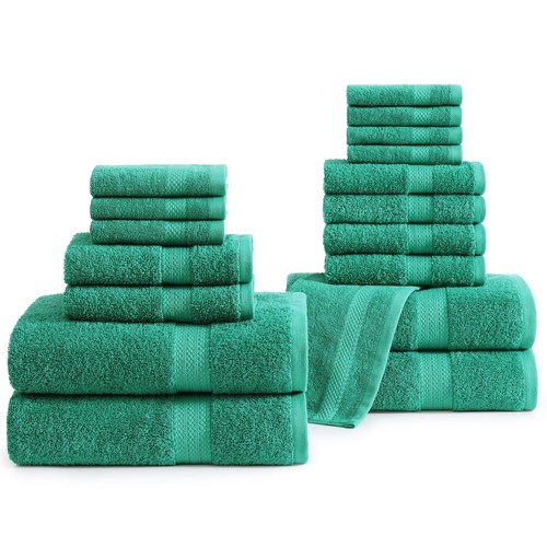 16 Pc Bath Towels - 100% Cotton Towels for Bathroom Premium Quality Hotel To - Picture 1 of 10