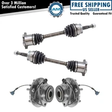 Front CV Axle Shafts & Wheel Hub Bearing Assemblies Set of 4 for Nissan Infinti