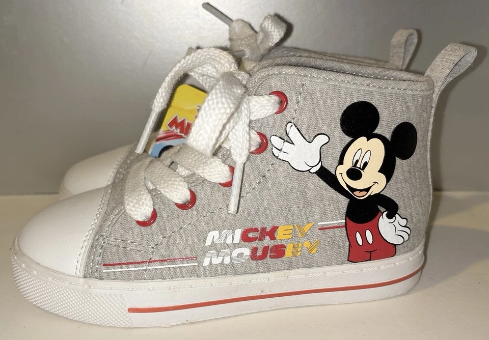 Tenis Disney Junior Mickey Mouse Zapatillas Altas Niño Pequeño Talla 10 Gris Foto 3 de 4