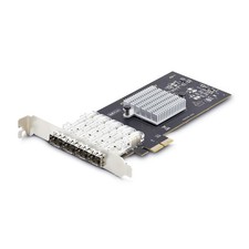 StarTech 4-Port GbE SFP Network Card, Intel 0.4" x 3.3" x 6.6", Black