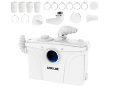 900W Sewage Macerator Pump, Macerating Toilet System with 2 Outlets/5 Inlets