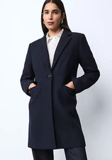 NEW ANN TAYLOR BLACK WOOL BLEND SHORT CHESTERFIELD COAT SZ XL