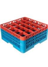 CFS RG25-3C412 OptiClean 25 Compartment, w/3 Extender, Orange/Blue 8.72”
