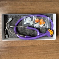 Scian stethoscope in purple Kid-friendly with 5 animal attachments