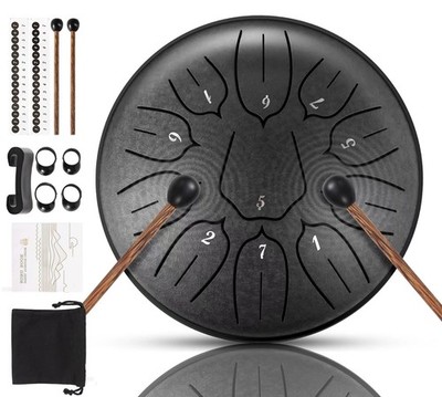 Steel Tongue Drum 11 Note 6 Inches D-Key Tank Drum Handpan Drum Percussion In...