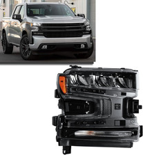 Headlights Assembly Fit for 2019 2020 2021 Chevy Silverado 1500, Black Headlamp