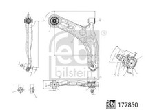 Querlenker unten 177850 FEBI BILSTEIN für HYUNDAI i20 II i20 II Coupe i20 ACTIVE