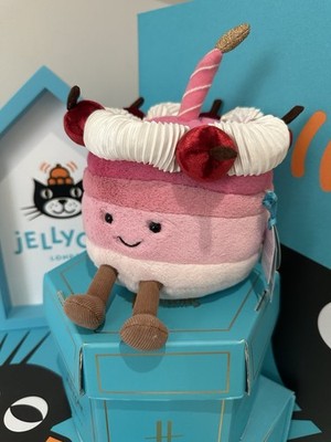 *AUTHENTISCH* Jellycat Harrods Cheryl Kirschkuchen Brandneu mit Etikett & Harrods Box