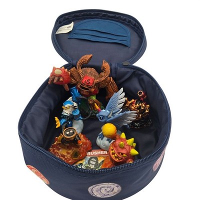 Skylanders Spyros Adventure Round Carry Bag W/ 6 Figures & 4 Cards Set