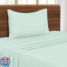 MALLONI HOME Twin Sheet Set - Double Brushed Microfiber Bedding Set, 3 Piece 