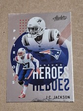 2021 JC JACKSON PANINI ABSOLUTE UNSUNG HEROES NFL CARD UH14 NEW ENGLAND PATRIOTS