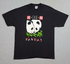 Vintage 90s San Diego Zoo Giant Pandas Hanes Beefy-T Mens XL Shirt California 