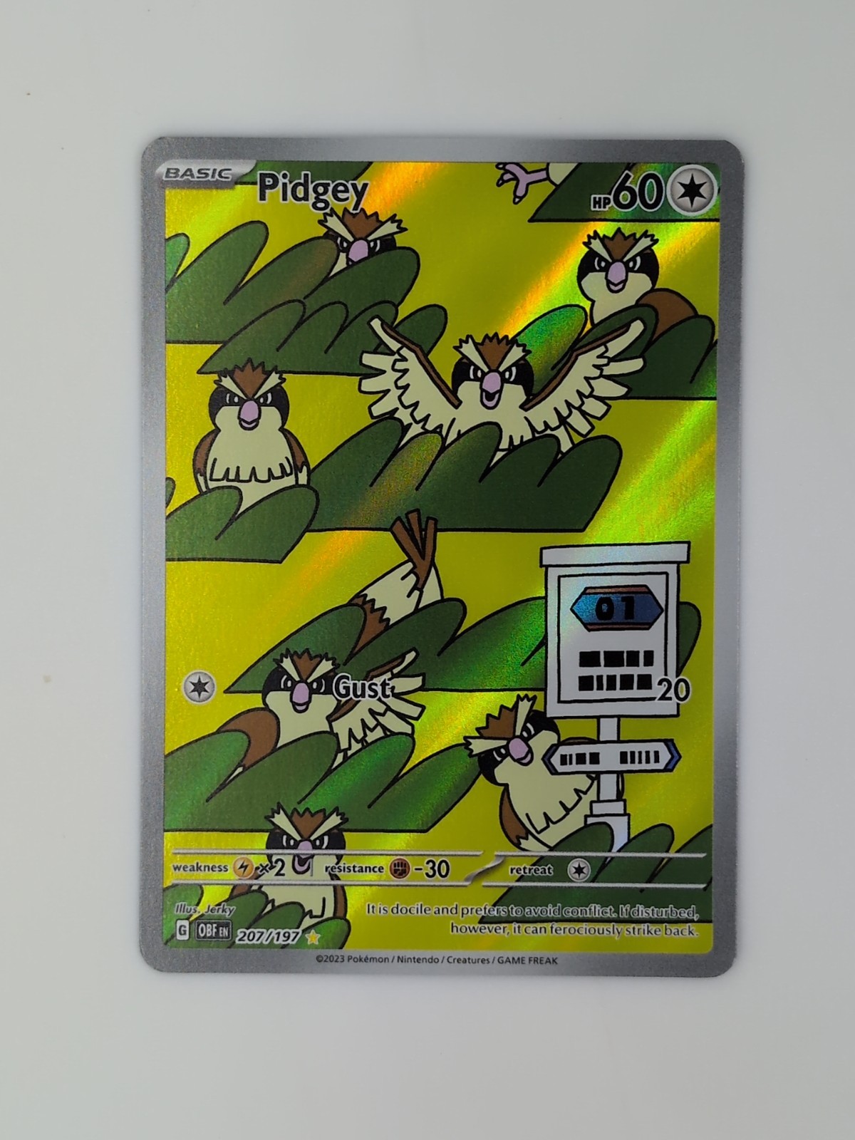 Pidgey 207/197 + Articuno 161/159 Near Mint - Obsidian Flames Illustration Rare