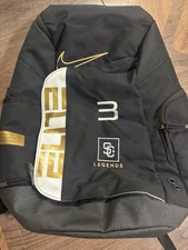 Nike Elite Pro Basketball Backpack 'Black White Metallic Gold'
