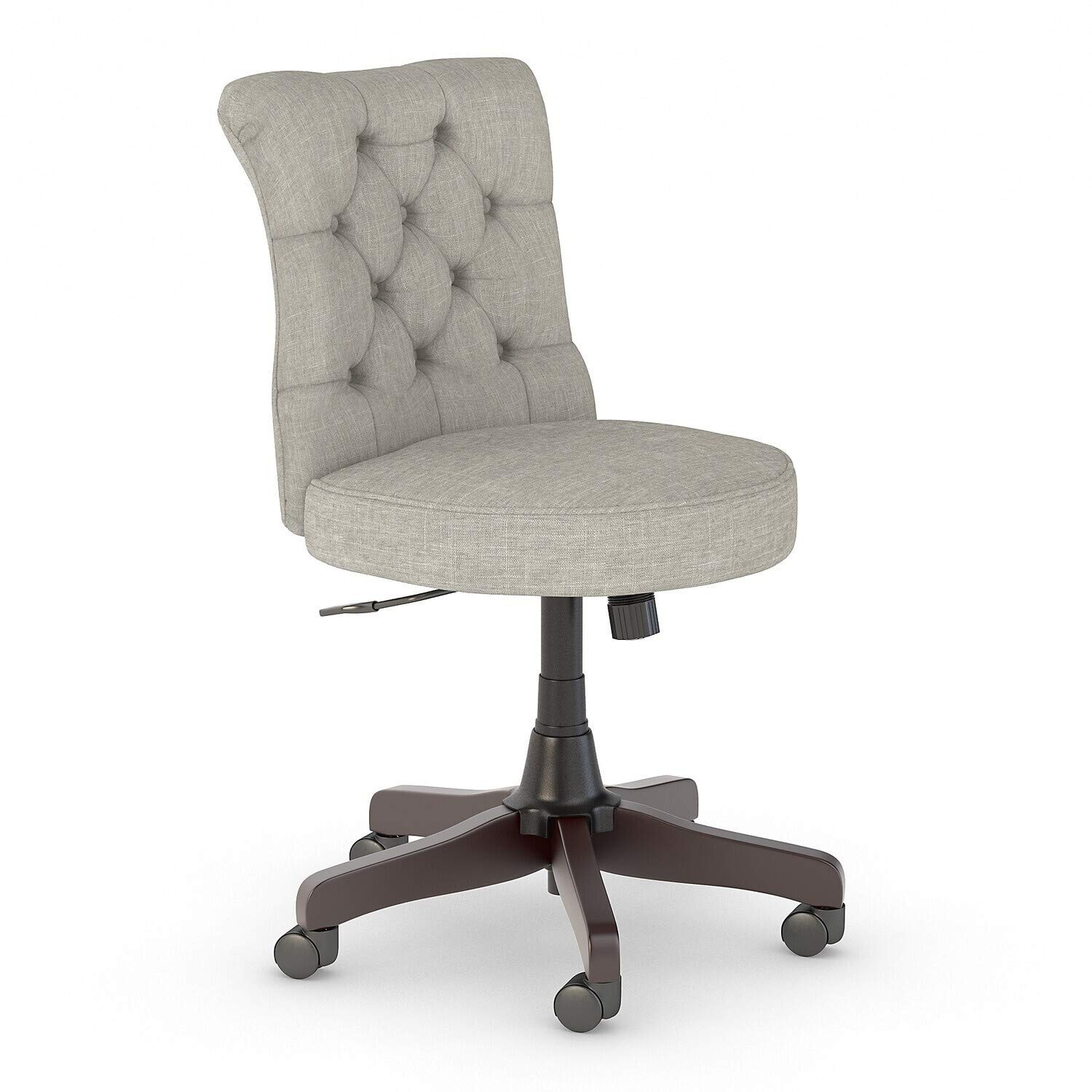 Fairview Mid Back Tufted Office Chair, Light Gray Fabric