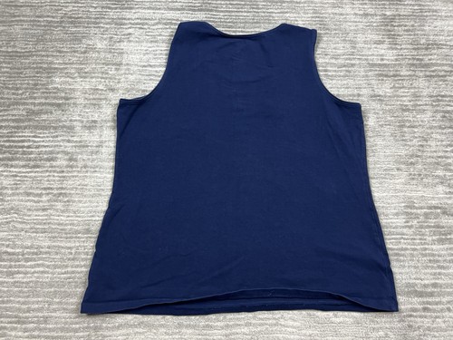 Kim Rogers Top Womens Large Blue Sleeveless Cotton Blend - Picture 6 of 10
