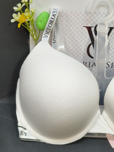 Victoria Secret Perfect Shape Cotton T-Shirt Push-Up Bra 34DDD White (80288) - Picture 4 of 9