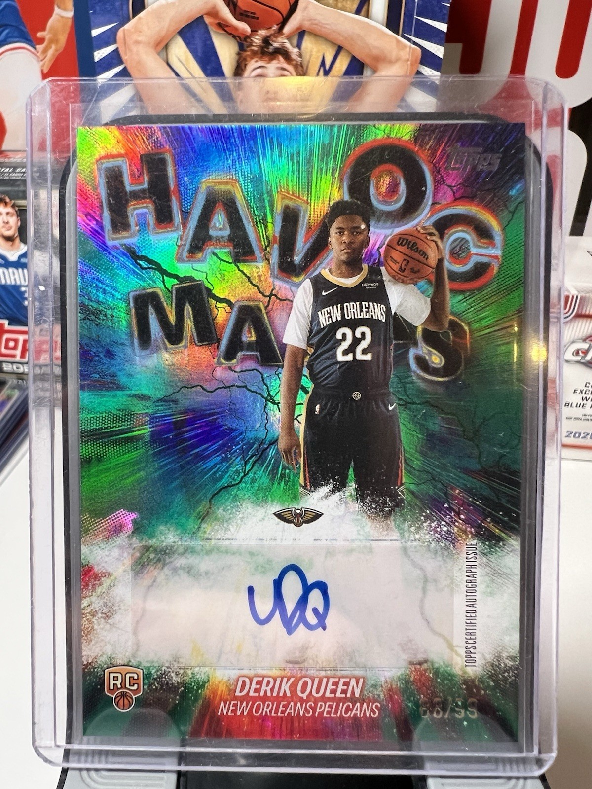 2025-26 Topps Havoc Marks Derik Queen Green /99 #HM-DQ Rookie