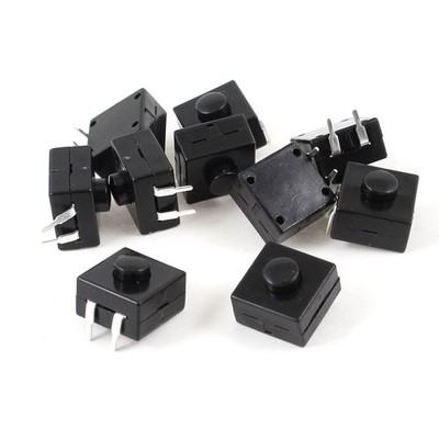 10 Pcs 12x12x9mm DIP PCB Latching Tactile Tact Push Button Switch