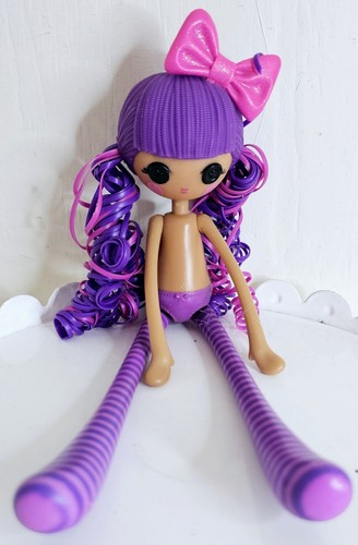 Lalaloopsy Girls Storm E Skys Fashion Doll Purple Hair Striped Legs Custom Parts - Foto 2 di 6