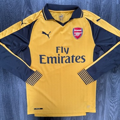 Original Puma Arsenal 2016/2017 Long Sleeve Away Shirt Mens Small S