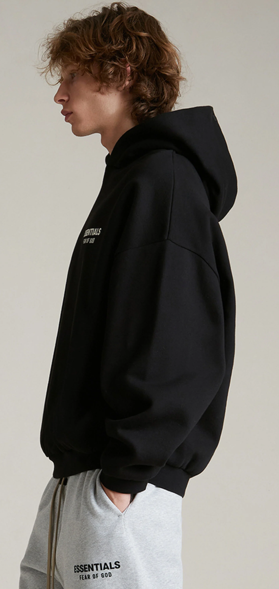 Fear of God Essentials Black Fleece Hoodie 2024 Authentic New Size