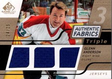 2008-09 SP Game Used Triple Authentic Gold #3AFGN Glenn Anderson Jersey /25
