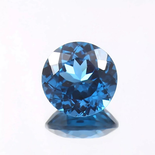 9.10 Ct Round Cut Natural Flawless Brazilian Blue Tourmaline Loose Gemstone - Picture 2 of 6