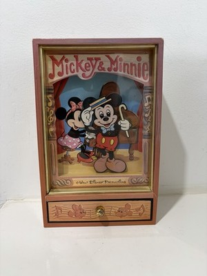 Mickey and Minnie Dancing Musical Jewel Box Music Box Vintage